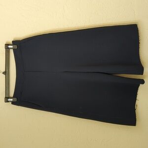 Giordano Navy Textured Elastic Waist Frayed Seams Wide Leg Pants Size Large